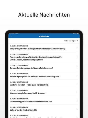 Stadt Papenburg iPad screenshot