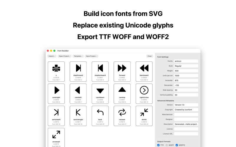 Screenshot #3 pour WebFont: Font Builder