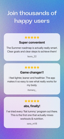 Summerbod: Fitness & Nutrition iPhone screenshot