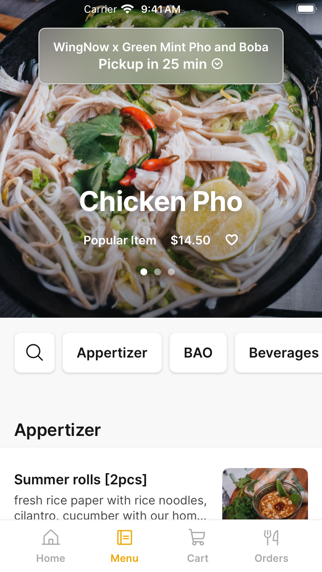 WingNow iPhone screenshot 2 - Food & Drink app