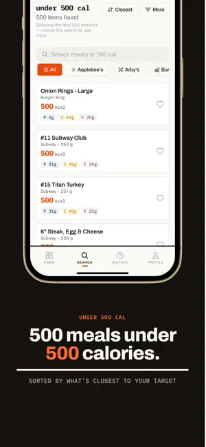 FlipCal: Food by Calories screenshot 2