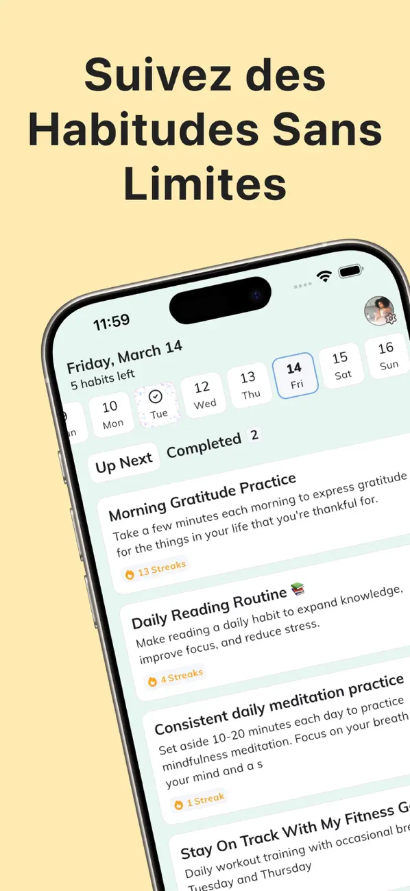 Screenshot #1 pour Habit Tracker: Habit It