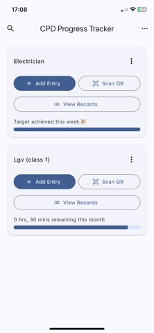 CPD Progress Tracker screenshot