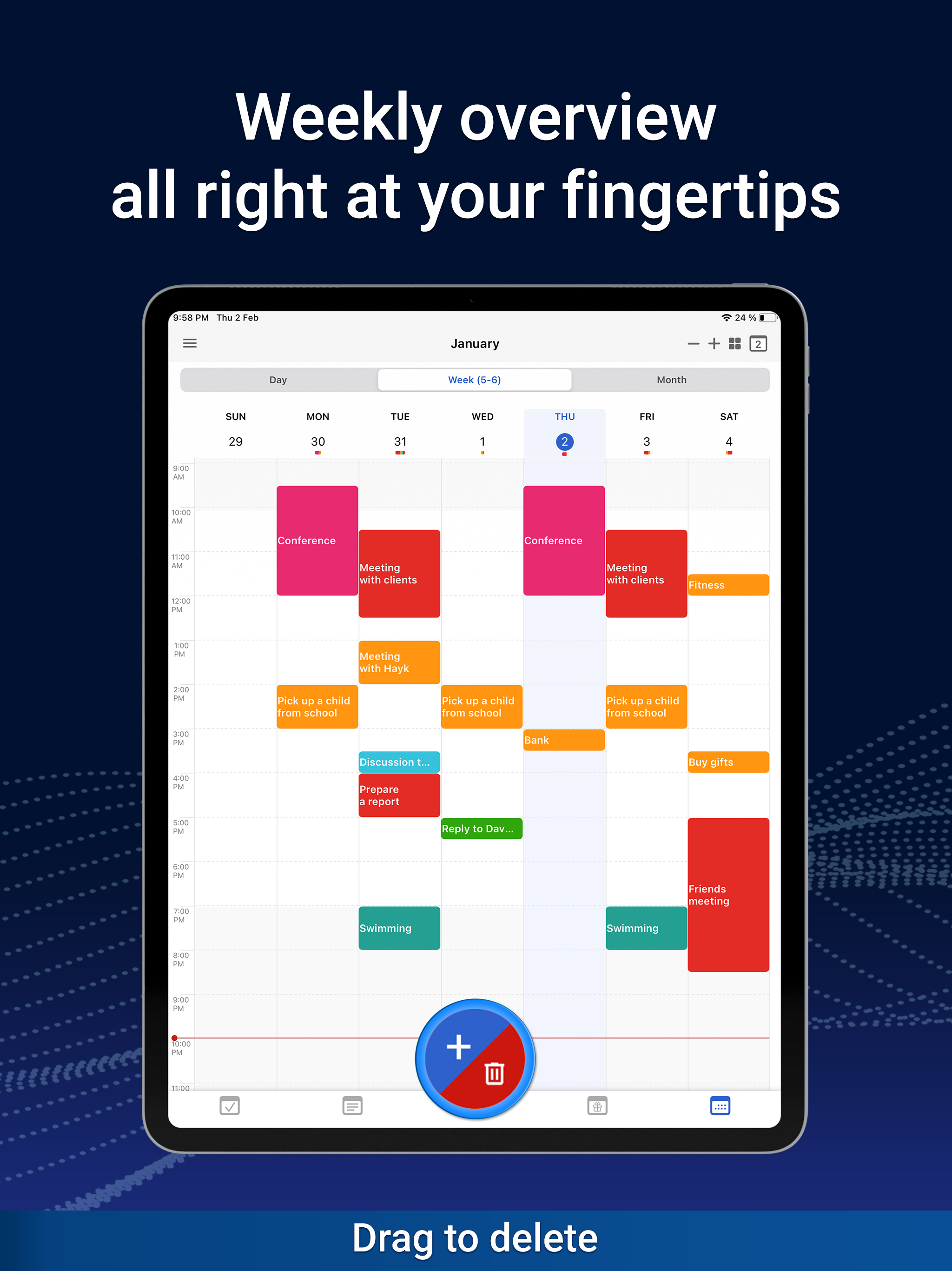 HUB: Calendar, Budget, Notes