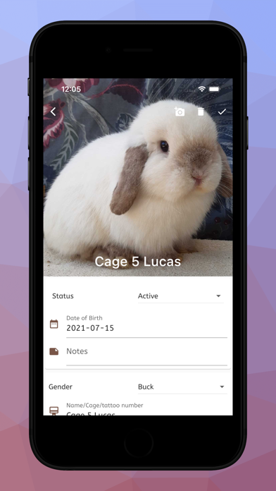 Rabbitry Farm log management Screenshot