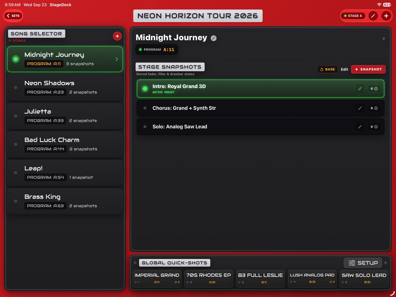 Screenshot 7 of Stage Deck: Setlist Manager
