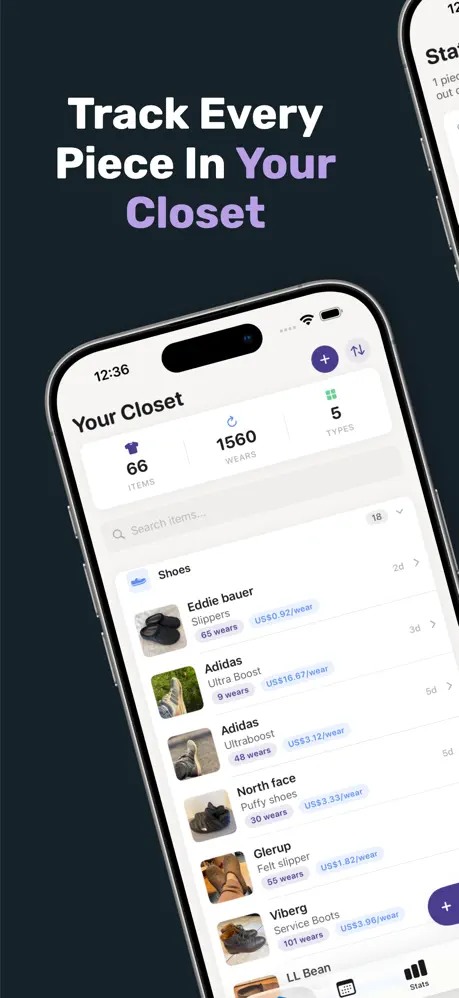 WearTracker - Closet Organizer 衣柜追踪器应用截图