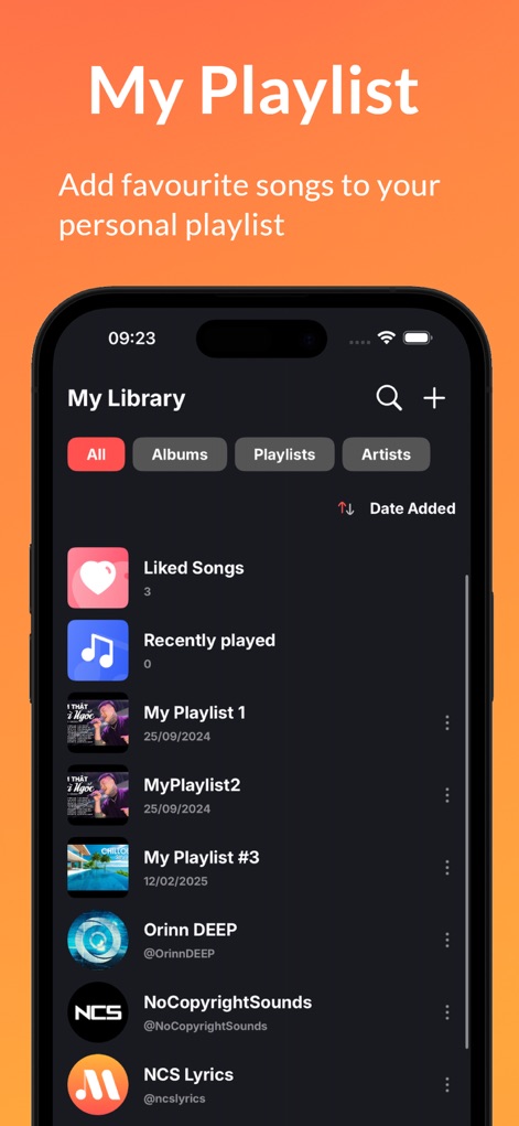 Music Player & iMusic・eTube - Navigate the app's robust library management features, allowing users to effortlessly organize 'Liked Songs' and create multiple 'My Playlist' entries for customized listening.