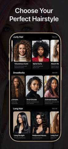 AI Hairstyle - Hair Color iPhone screenshot