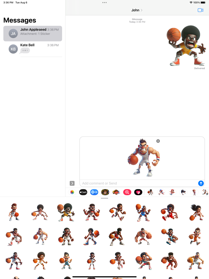 Angry Basketball Stickers