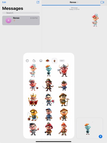Grumpy Balloon Stickers iPad screenshot