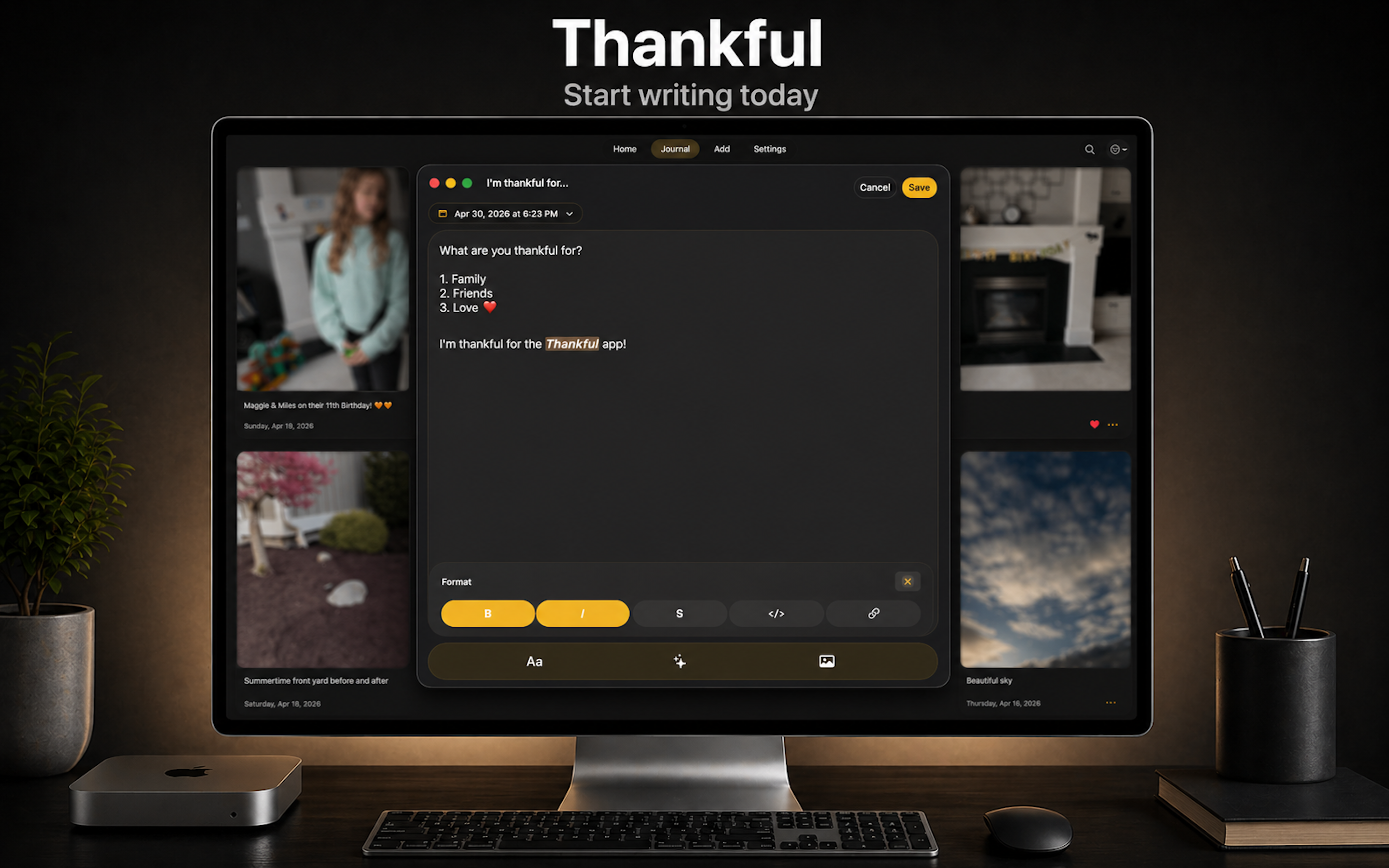 Thankful: Gratitude Journal