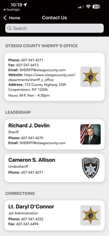 Otsego NY Sheriff's Office Screenshot 2 of 3