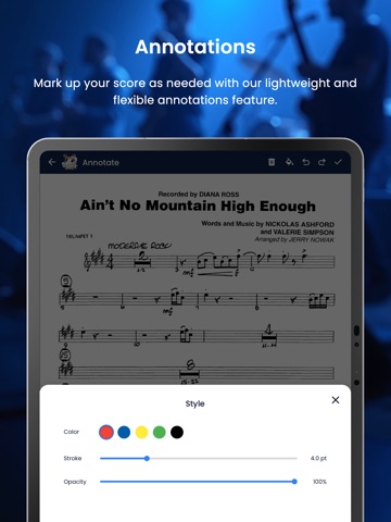 Orpheus Sheet Music Reader iPad screenshot