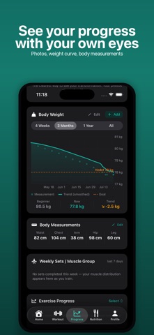 FitCi: Workout & Diet Planner iPhone screenshot