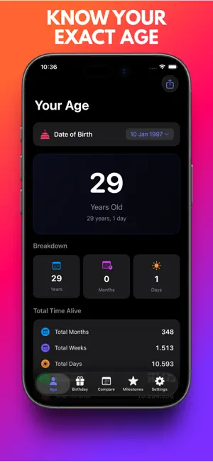 Age Calculator: Exact Age DOB screenshot 1