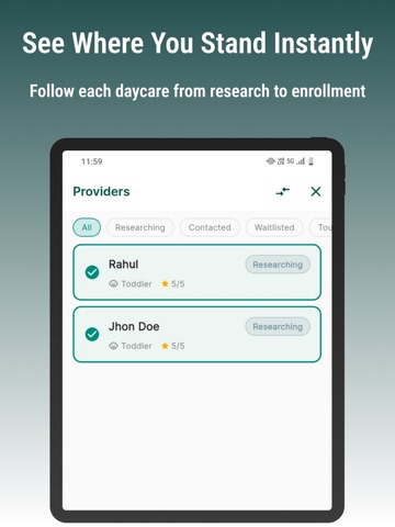 WaitNest: Daycare Waitlist App iPad screenshot