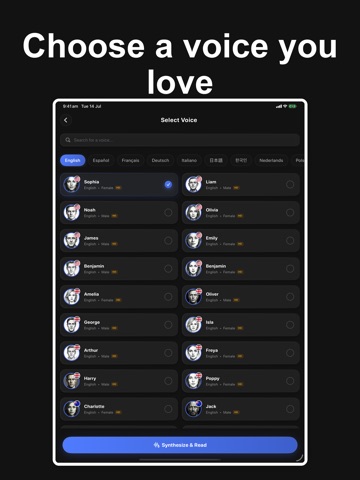 App screenshot