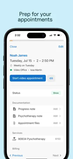 SimplePractice For Clinicians iPhone Screenshot 4