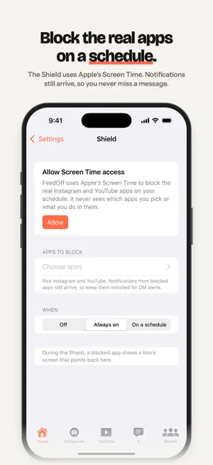 FeedOff: Block Reels & Shorts screenshot 3