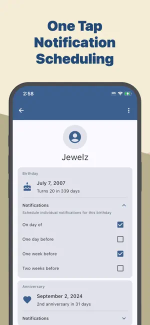 Birthdays: Reminders & Alerts screenshot 4