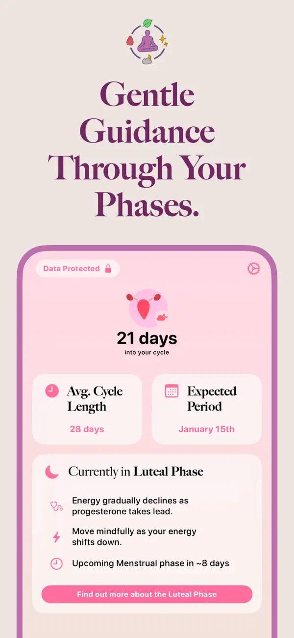 Screenshot #2 pour Phases: Private Period Tracker