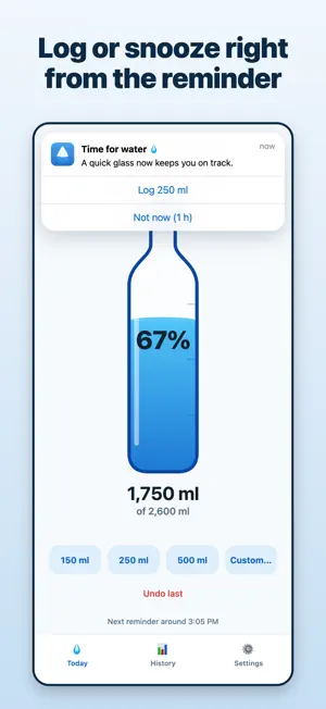 Sip: Calm Water Reminder & Log screenshot 3