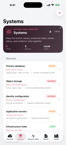 Recovergrid: Restore Drill のスクリーンショット