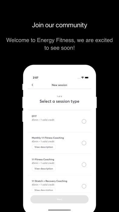 EnergyFitness+ Screenshot