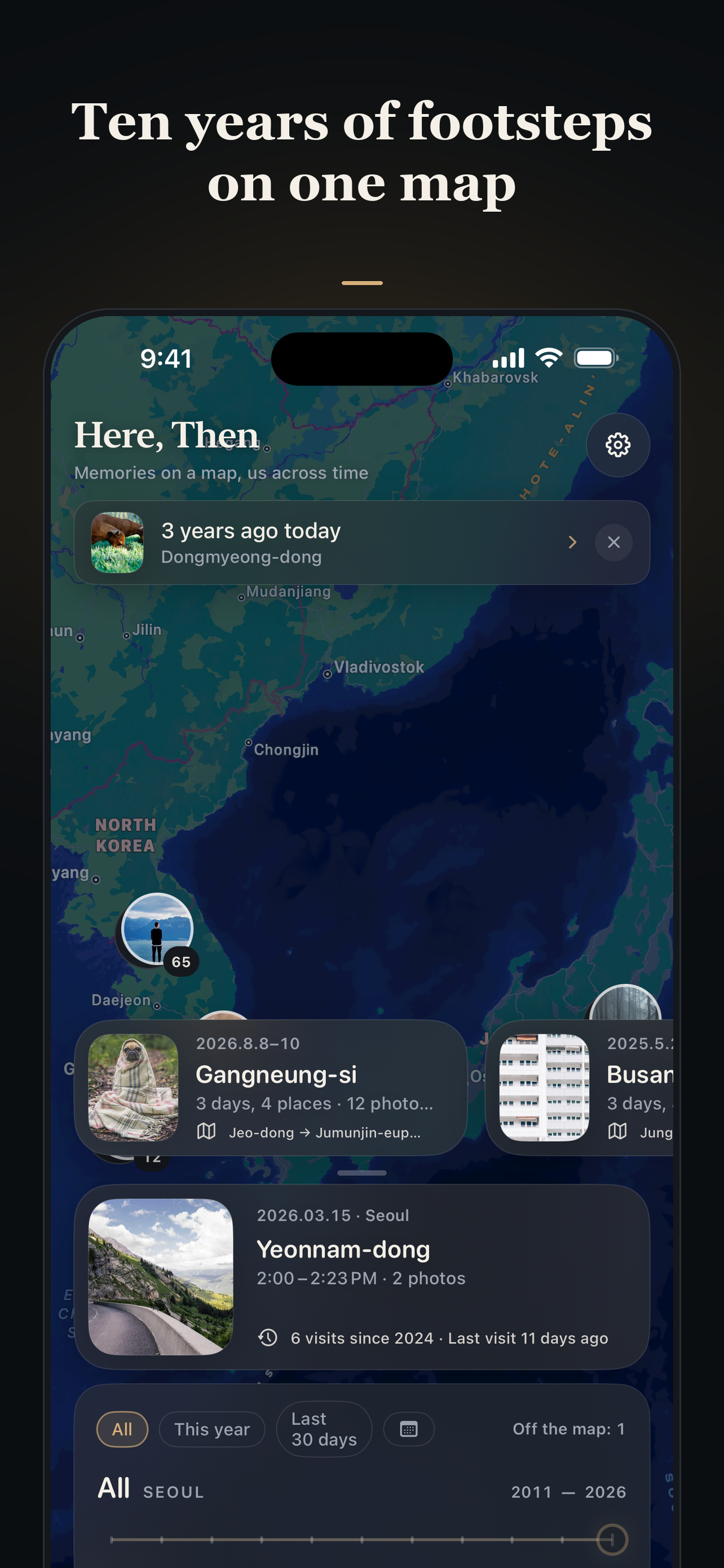 Here, Then — Photo Memory Map screenshot 2