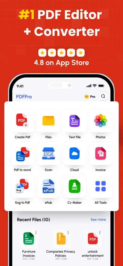 Convertisseur & Modifier PDF screenshot