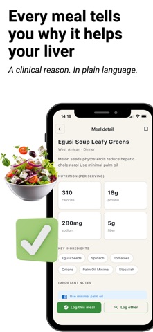 Liver Nutrition App iPhone screenshot