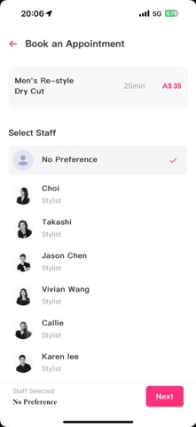 KIS Booking Screenshot 2 of 3