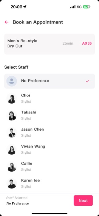 KIS Booking Screenshot 2 of 3
