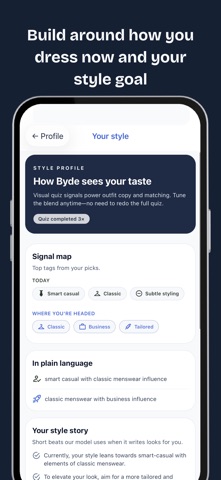 Byde · Smart Closet for Men iPhone screenshot