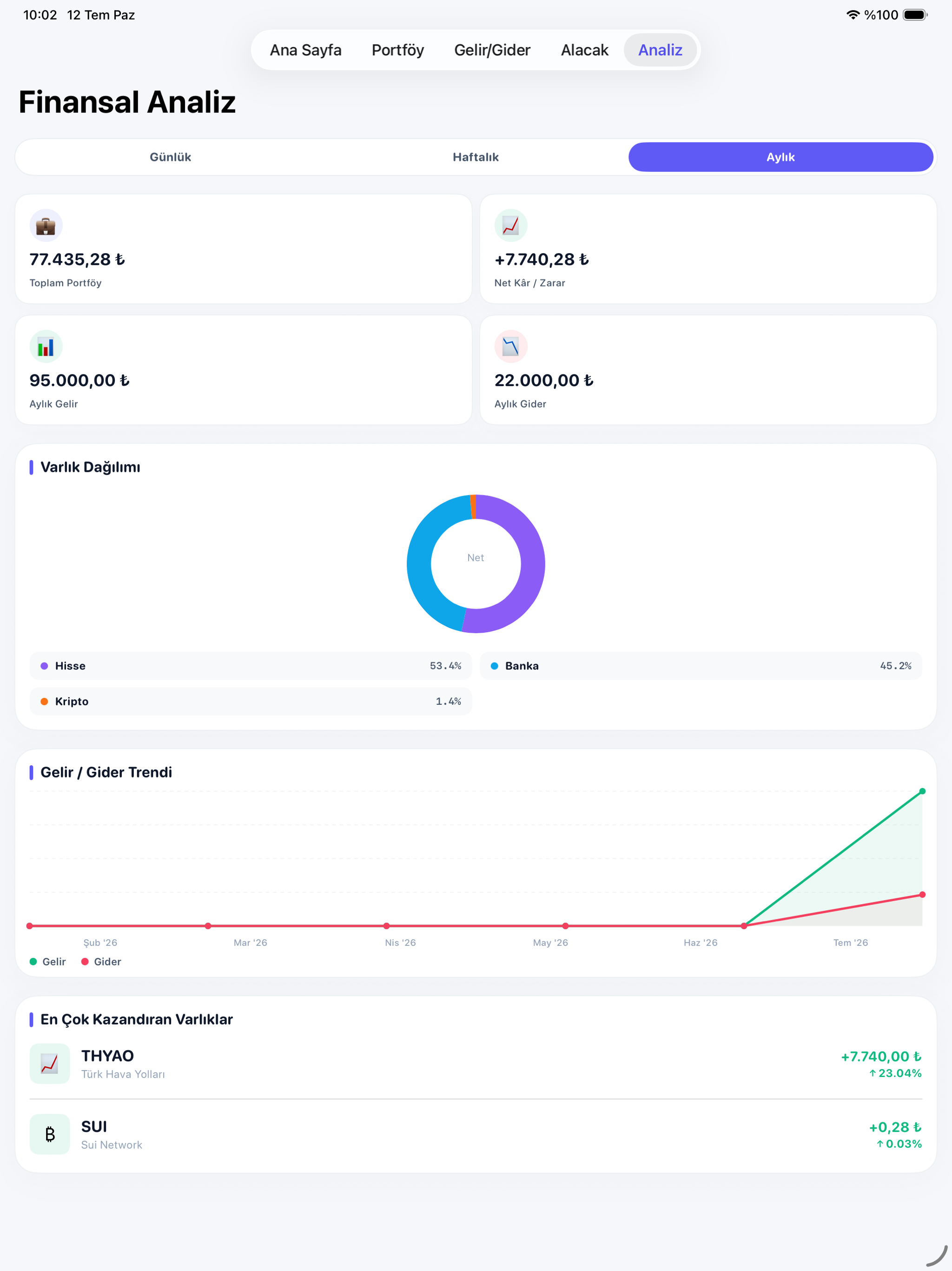 Finansim: Portföy ve Gider screenshot 8