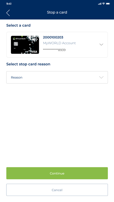 African Bank Screenshot