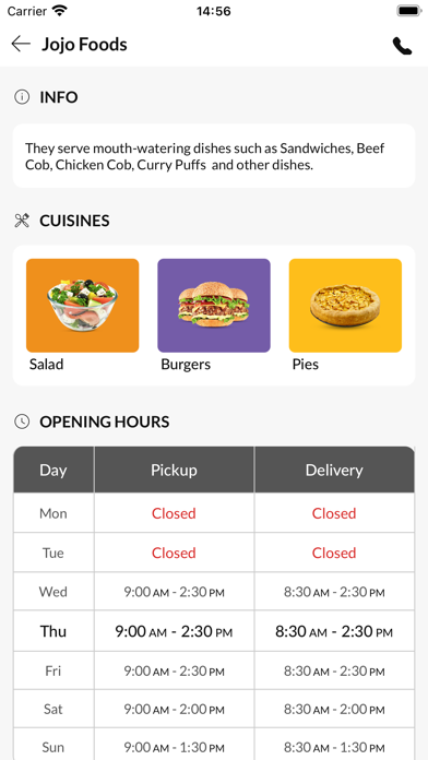 Jojo Foods Screenshot