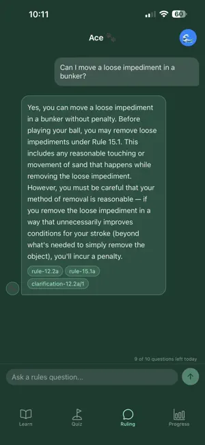 Golf Rules: Quiz & Learn screenshot 1