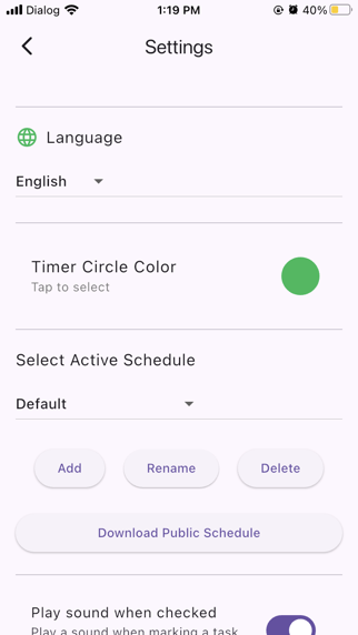 My Time Schedule Screenshot