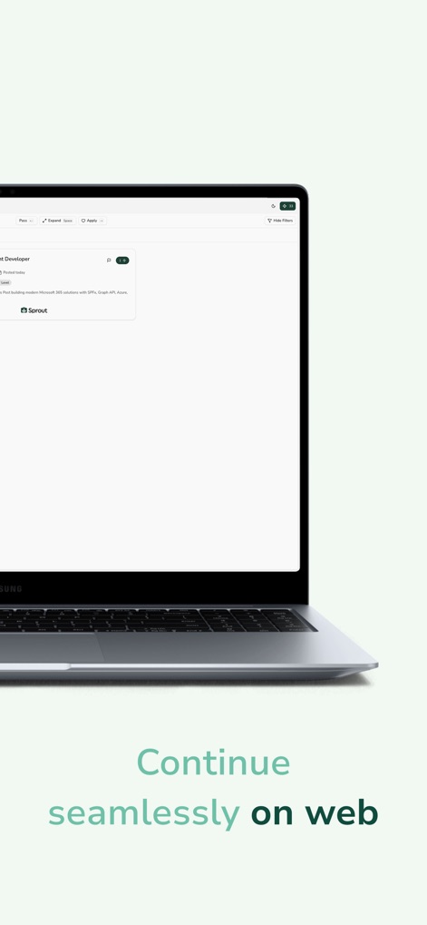 Sprout - AI Job Search - This tool ensures a seamless user experience, allowing job seekers to effortlessly continue their search from the mobile app to a web-based platform.