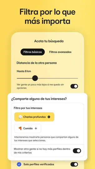 Captura de pantalla de Bumble: Chat. Ligar. Citas en iPhone 7
