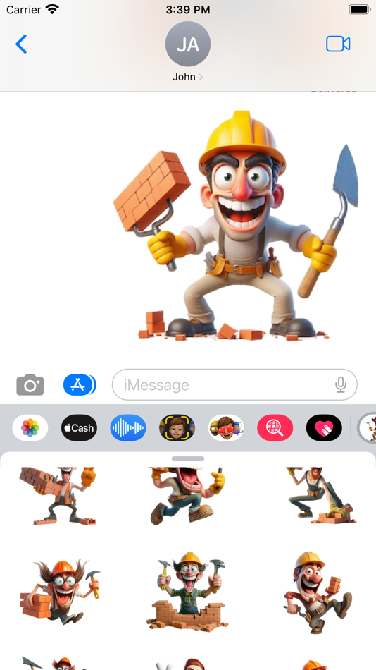 #6. Goofy Bricklayer Stickers (iOS) 由: Paul Scott