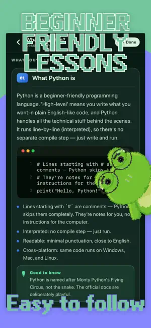 ByteFrog: Learn Python Offline screenshot 3