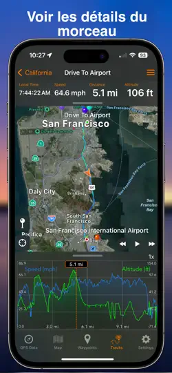 Capture d'écran de GPS Tracks sur iPhone 5