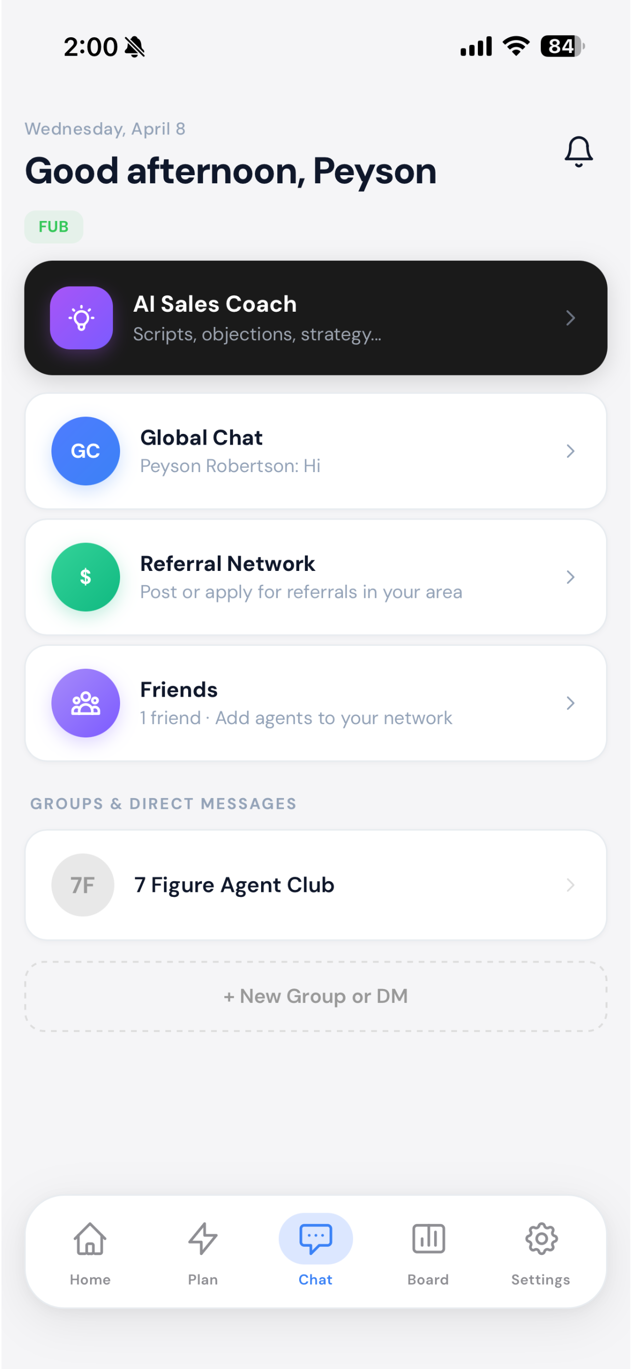 Agent Game Plan