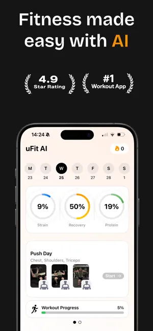 uFit AI: Gym Workout Planner screenshot 1