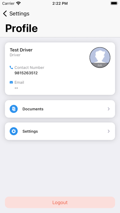 BizTrack Driver Screenshot