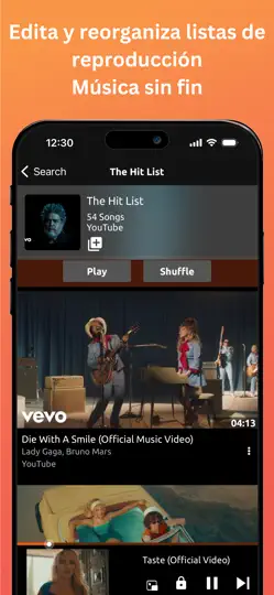 Captura de pantalla de Online Música Y Video Player en iPhone 6