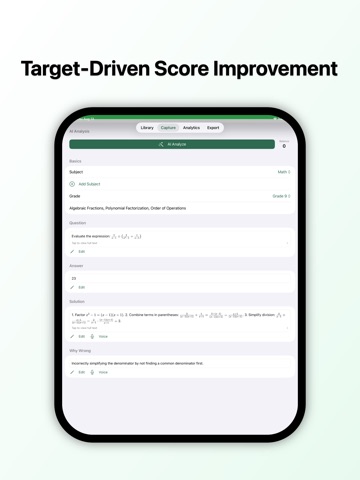 QuickErrNote-AI Error Notebook iPad screenshot